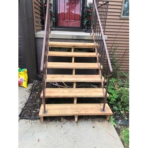 Replacement of stair risers and treads 