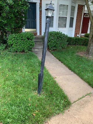 Lampost Lighting Install Before Sterling