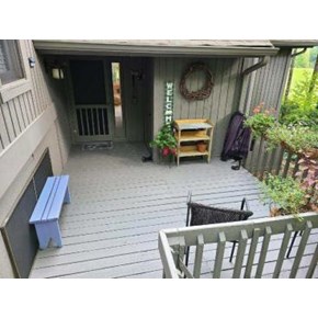 Deck Landing After Clean & Paint in Sapphire, NC