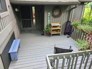 Deck Landing After Clean & Paint in Sapphire, NC