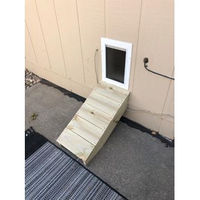 Custom Built Ramp for Doggy Door 