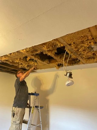 Ceiling Repair - Before