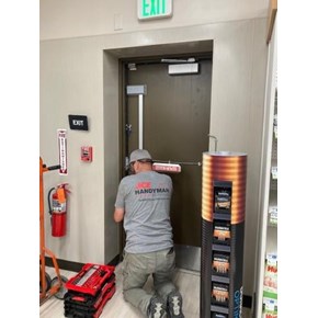 Panic Hardware on an Emergency Exit Door 