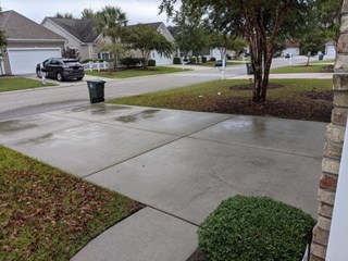 Pressure washed driveway after in North Myrtle Beach, SC