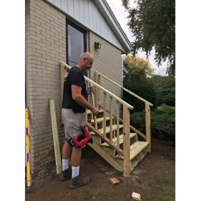 Ace Handyman Services Waukesha Lake Country Exterior Stair Replacement in Pewaukee Wisconsin