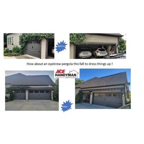 Garage Eyebrow Pergola to support Confederate Jasmine Vine