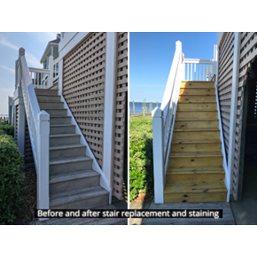 Stair Replacement/Staining - Before and After