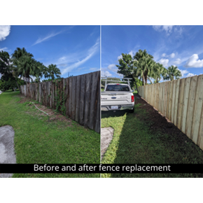 Fence Replacement - Before and After