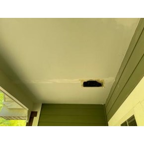 Porch Ceiling Repair in Asheville, NC - Before