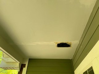 Porch Ceiling Repair in Asheville, NC - Before