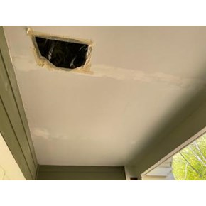 Porch Ceiling Repair in Asheville, NC - Before