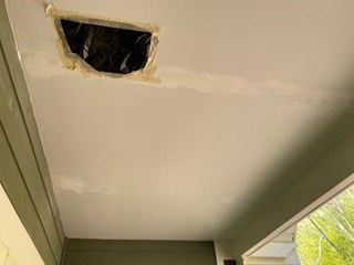 Porch Ceiling Repair in Asheville, NC - Before