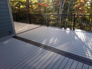 Deck Rebuilt in Asheville, NC with Composite Trex Decking - After