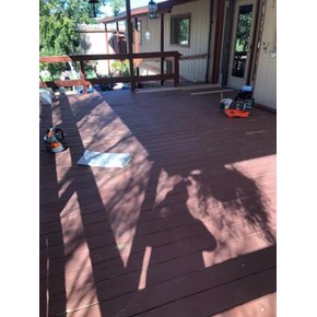 Wood deck before painting