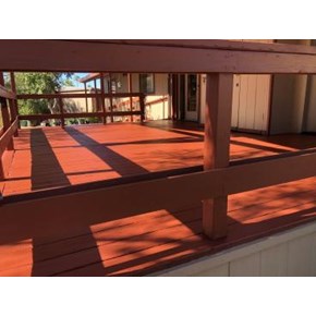Wood deck after painting