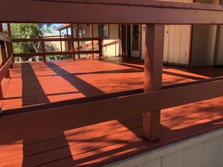 Wood deck after painting