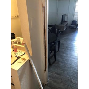 Door jam repair before