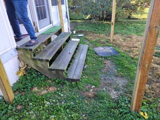 Prior to new deck installation