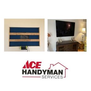 TV installation. Often times you need blocking and we can do that too.