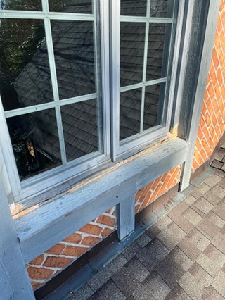 Exterior Home Window Trim Repair Before