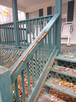 Springville AL Handrail Repaired and Painted