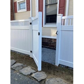 Ace handyman Services Wilkes-Barre and Scranton 6' High Vinyl Fence Installation, Gate Installation and Gravel Installation in Forty Fort, PA