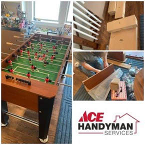 Assembling game tables- foosball