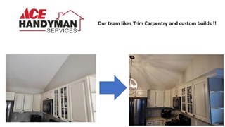 Cove molding for the kitchen, Mooresville