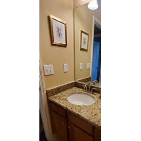 Installed granite countertops, new sinks, and Delta faucets in New Albany, Ohio 