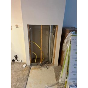 First, we removed the exterior panel