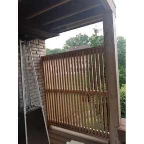 Sand, Paint, and Stain privacy wall, ace handyman services bloomfield