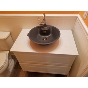 New Bathroom Vanity and Pedestal Sink