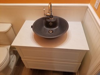 New Bathroom Vanity and Pedestal Sink
