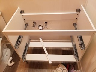 New Bathroom Vanity and Pedestal Sink