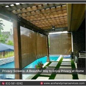 Installation of Outside shades