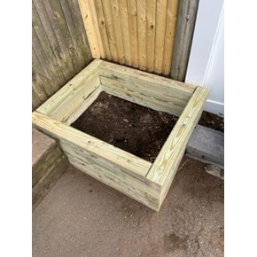 Raised garden bed - landscape timber project in Everett, MA 02149