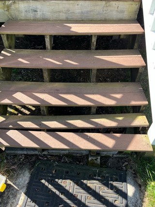 Deck Stair Repair in Glastonbury Before