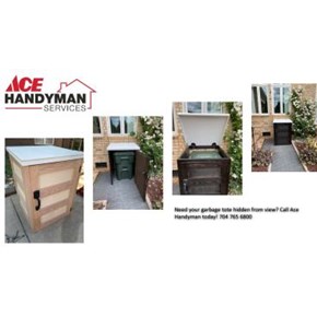 Garbage Corral - Matched to the house and front door!