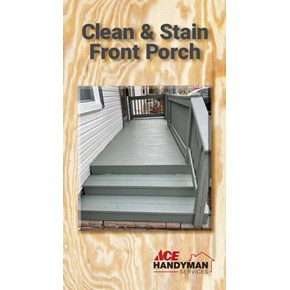 Clean & Stain Front Porch, farmington hills