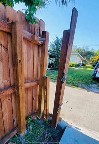 Before Fence Repair