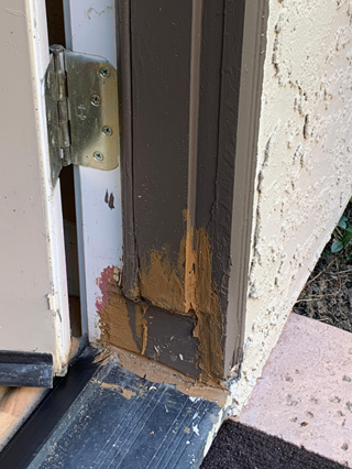 Door Jam Repair Before