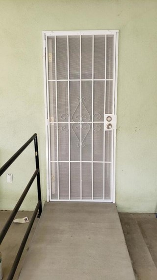 After security screen installation
