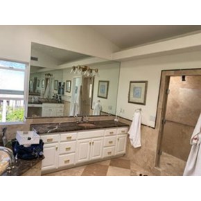 Bathroom refresh-  paint and pulls installed