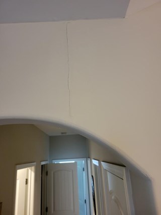 Settling Crack Repair Before Ace Handyman Services Upstate South Carolina and Greenville
