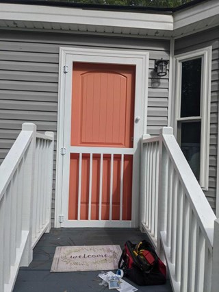 Screen Door Install After