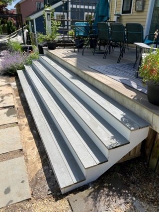 Deck stair rebuild - Melrose, MA 02176 (after)