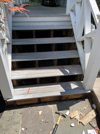Stair rebuild - Lynnfield, MA 01940 (before)