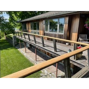 Exterior Refinished Handrails in Stonington Before Ace Handyman Services Hartford New London