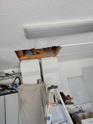 Garage ceiling repair