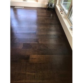 Re-finished wood floor in Ada, Michigan